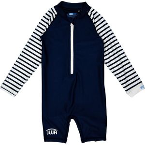 JUJA - UV Zwempak voor baby's - lange mouwen - Stripes - Donkerblauw - maat 74-80cm