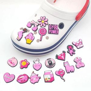 Pins voor Crocs Accessoires - Pink - Jibbitz voor Crrocs - Geschikt voor Clog met gaten - Roze - 20XCharms