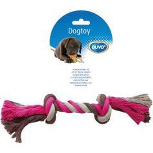 Duvoplus - Speelgoed Voor Dieren - Hond - Knoop Katoen 45cm Roze/grijs/bruin - 1st