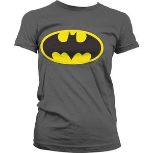 DC Comics Batman Dames Tshirt -S- Signal Logo Grijs