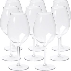 Depa Wijnglas - 12x - transparant - onbreekbaar kunststof - 510 ml - voor rode en witte wijn