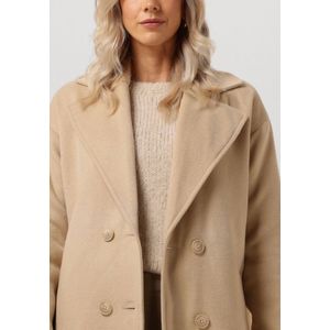 Notre-V Wool Coat Long Jassen Dames - Winterjas - Zand - Maat XXL