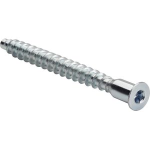 50 x Confirmat Eendelige Vebinder Binnenzeskant SW3 - 5 x 50 mm - Platkop Hoekverbinder - Meubel Eendelige Verbinder - Staal verzinkt
