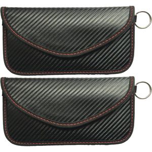 Trankielo - Faraday Pouch voor Autosleutels - RFID Blokkerende Sleuteltas voor Auto Beveiliging - Anti-diefstal Externe Toegang Sleutelloos Beschermhoesje (2 Stuks)