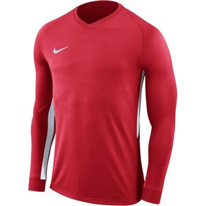 Nike Tiempo Premier LS Jersey Sportshirt - Maat M - Mannen - rood/wit