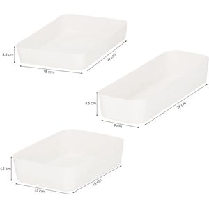 SpringosOpbergbak - Opberg Bakje - Lade Organizer Bak - Lade bak - Lade Indeling - Crème