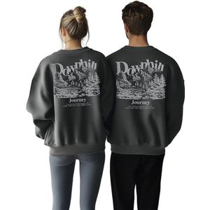 Trendyol Ecru Oversize/Wide Cut Geborduurde Voorkant Bedrukte Achterkant Fleece Binnenkant Sweatshirt Tmnaw25Sw00014