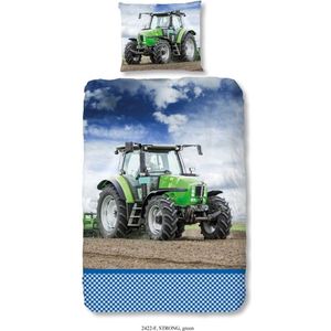 Good Morning Kinderdekbedovertrek ""tractor"" - Groen - (140x200/220 cm) - Katoen