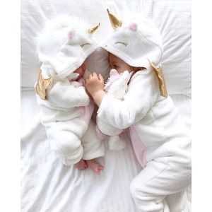 Budino Baby Pyjama Romper Onesie Unicorn Dier - Roze - 12 mnd