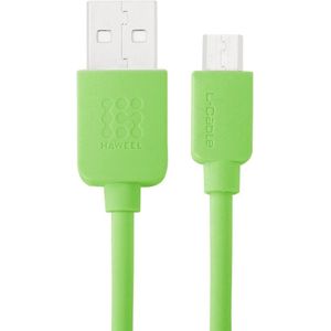 Haweel USB-A naar Micro USB Kabel 1 Meter - Groen