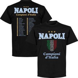 Napoli Campioni 2023 Scudetto Selectie T-Shirt - Zwart - 4XL