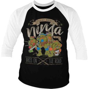 Teenage Mutant Ninja Turtles Raglan top -M- Bros On The Road Zwart/Wit