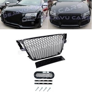 OEM Line - RS5 Look Front Grill Hoogglans zwart Black Edition Voorbumper Tuning Grill DTM RS Look Bumper Grille voor Audi A5 B8 8T / S line / S5 / RS5 (2007-2011) Hatchback, Sportback, Cabrio, Coupe