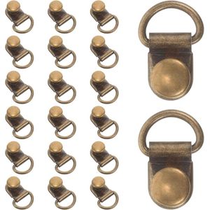 Metalen Stalen Gespen Klinknagel D Ring Schoen Lace Eye Haken Boot Diy Reparatie Kit Voor Reparatie Klimmen Jacht Wandelen of Werk Outdoor Laarzen Schoenen - Set van 20