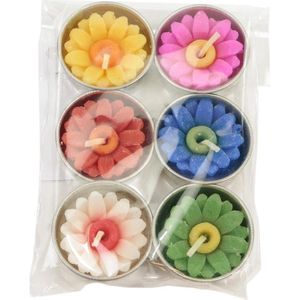 Geschenkset Waxinelichtjes Bloemen (Set van 6)