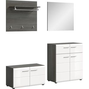 Salsa garderobe opstelling wit hoogglans.