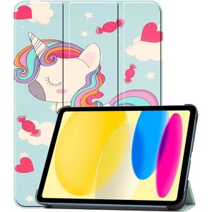 Luxe Trifold Tablet Hoes Schokbestendig voor iPad 2022 - Eenhoorn