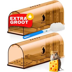 Muizenval - ""Vang en Laat Vrij: Diervriendelijke Muizenval - Hooggevoelig, Herbruikbaar, Huisdiervriendelijk Ontwerp voor Eenvoudige, Schone Vangst en Vrijlating, Zowel Binnen als Buiten.