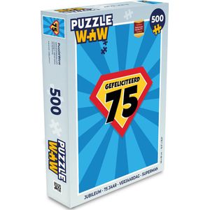 Puzzel Jubileum - 75 Jaar - Verjaardag - Superman - Legpuzzel - Puzzel 500 stukjes