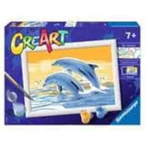 Ravensburger CreArt Delightful Dolphins - Schilderen op nummer voor kinderen