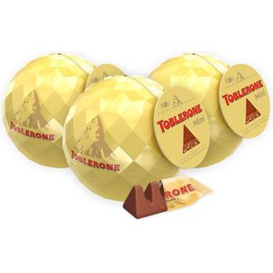 Toblerone chocolade geschenkballen met Toblerone Mini binnenin - melkchocolade met nougat, amandel en honing - 100g x 3