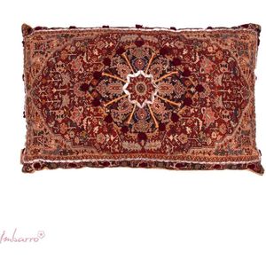 Imbarro - Kussen - Sierkussen - Abby - Bordeaux rood - 100 % katoen - 40x60 cm