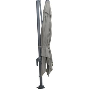 Garden Impressions Hawaii Mono parasol - 2,7x2,m - zand doek - inclusief 90 kg parasolvoet en parasolhoes