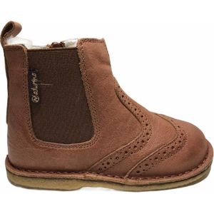 Naturino rits elastiek oxford warm kort laarsjes unisex 3978 bruin mt 28