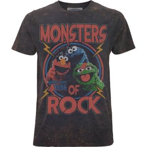 Sesamstraat Cookie Monster shirt - Monsters Of Rock L