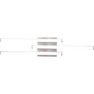 LED Plafondlamp - Plafondverlichting - Trion Ritonu - 15W - Natuurlijk Wit 4000K - Dimbaar - Rechthoek - Mat Nikkel - Aluminium
