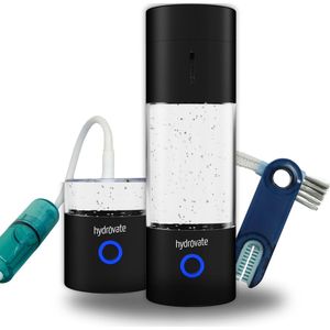 Hydrovate - start pakket zwart - waterstof generator - hoge concentratie - zelfreiningsfunctie - 5 min - 4000ppb