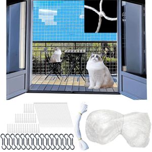 Kattennet voor balkon 8 x 3 meter - Duurzaam nylon - Veiligheid voor je kat - Kattennetten