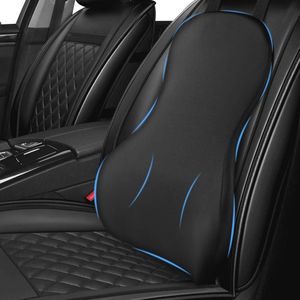 Ergonomisch Lendensteunkussen voor Auto - Universeel Traagschuim Autostoelkussen met Verstelbare Riemen voor Ondersteuning van de Onderrug