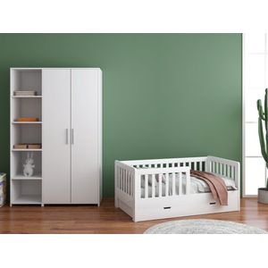 Born Lucky ® Peuterkamer Met Lade Joan Wit 2 Delig met Lars Kledingkast