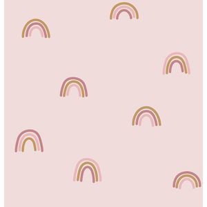 Little Dutch Vliesbehang | Little Rainbows Pink - Roze - 10mx53 cm