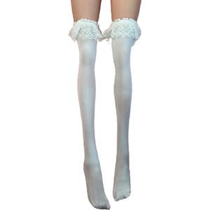 BamBella® - Erotisch Panty kousen dames - Sexy hoge sokken Wit