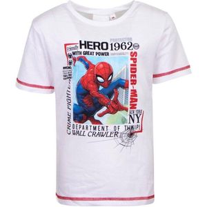 Spiderman wit t-shirt ""Friendly Hero"" | maat 98