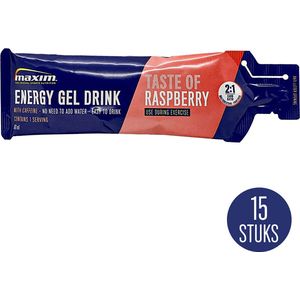 Maxim Energy Gel Drink Raspberry Caffeine - 15 x 60ml - Isotone - Sportgel - Sportvoeding