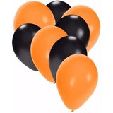 Halloween ballonnen 30 stuks zwart/oranje - WK 2022 - Oranje Versiering