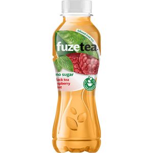 FuzeTea | Black Tea | Raspberry Mint | No Sugar | 6x 40cl