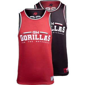 Gorilla Wear Keene Reversible Tank Top - Rood/Zwart - XL