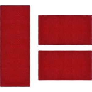 Karat Slaapkamen vloerkleed - Dynasty - Rood - 1 Loper 80 x 300 cm + 2 Loper 80 x 150 cm