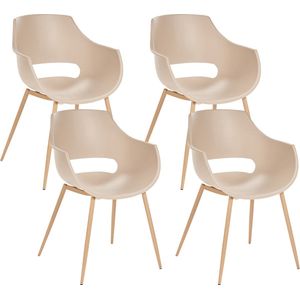 Set van 4 eetkamerstoelen MILLERS Beige