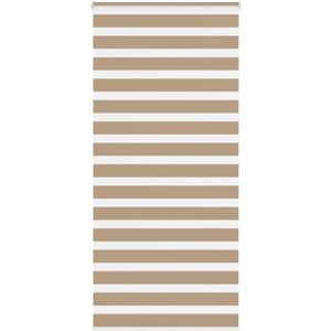 vidaXL - Zebra - Blind - 105x200 - cm - stofbreedte - 100,9 - cm - polyester - zandbruin