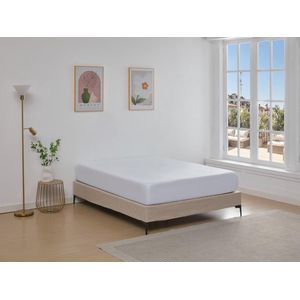 Ysmée Decoratief gestoffeerde bedbodem 160 x 200 cm met afneembare hoes - Beige - ISANI van YSMÉE L 200 cm x H 35 cm x D 160 cm