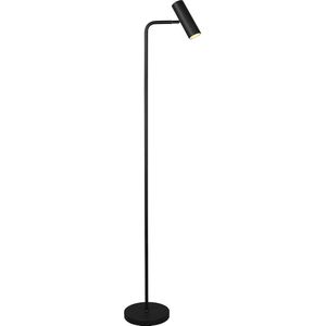 LED Vloerlamp - Torna Milona - GU10 Fitting - 1-lichts - Rond - Mat Zwart - Aluminium