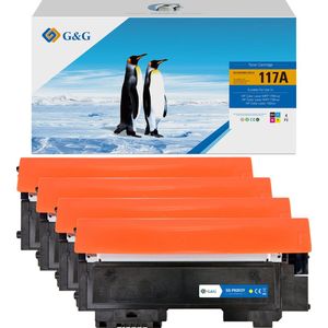 G&G Huismerk Toner Alternatief voor HP 117A - Multipack -- Geschikt voor Printer HP Color Laser 150 150a 150nw MFP 178 178nw 178nwg 179 179fnw 179fwg