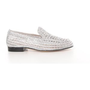 Maury dames loafer Isola gevlochten zilverkleurig leder