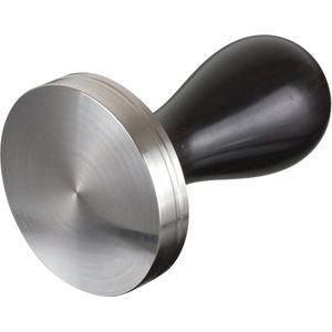 Tamper ""Classic"" stijlvol espresso-stempel met ergonomische greep van edelhout voor perfecte espresso barista-gereedschap 49 mm - ebbenhout zwart - ergonomisch ontwerp