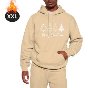 Nivard Kersttrui - Heren - Foute Kersttrui - Christmas Sweater - Kerst Sweater - Kerstboom - Christmas Jumper - Hoodie - Abrikoos - XXL